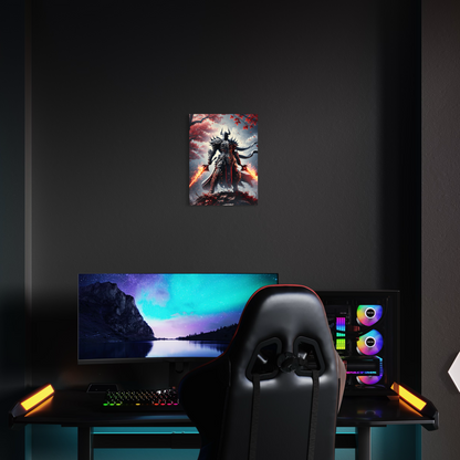 Ein Gaming setup Mockup von einem Acrylglasbild mit Ritter der Vernichtung.